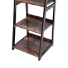 Book Shelves Wood & Metal Bookcase Standing Storage Rack For Living Room Bedroom