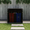 OUTDOOR WHEELIE BIN STORAGE METAL DOUBLE SHED DUSTBIN RUBBISH SCREEN SHELTER NEW