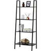 4-Tier Bookcase Book Shelf Storage Ladder Stand Shelf Display Wall Shelving Unit
