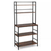5-Tier Kitchen Storage Display Stand Microwave Oven Stand Bakers Rack with Hutch
