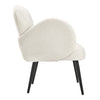 Tub Chair Modern Accent Chair Curved Back Teddy Upholstered Armchair metal Legs