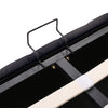 4ft6 Double Gas Lift Ottoman Storage Bed Frame w/ LED Lights Faux Leather Black