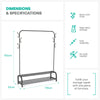 Heavy Duty Clothes Rail Rack Garment Hanging Display Stand Shoes Storage Shelves