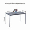 Rectangular Grey Marble MDF Top Dining Table Metal Frame Dining Room Kitchen