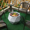 BBQ Fire Pit Garden Bowl Stove Brazier Patio Heater Winter Outdoor Firepit w Lid
