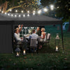 10x20FT Pop-Up Gazebo Waterproof Party Tent Folding Canopy With 6 SideWalls 3x6M