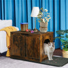 Retro Hidden Cat Litter Box Wooden Cabinet Furniture Indoor Cat House Nightstand
