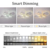 LED Ceiling Fan with LED Light Adjustable Wind Speed Remote Low Profile 40x7inch