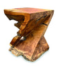 Teak Root Side Table - Z Shaped Twist Stool 40cm - Indoor & Outdoor