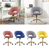 Upholstered Office Chair Computer Desk Armchair Gas Lift Swivel Seat with Wheels