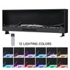 58inch Home Electric Fireplace Wall Mounted/Built-in LED Fire 12 Colour Flame UK
