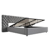 5ft King Size Bed Frame with Wide Headboard & LED, Hydraulic Ottoman Storage Bed