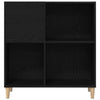 Record Cabinet Black Oak 84,5x38x89 cm Engineered Wood