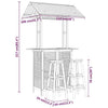 3 Piece Garden Bar Set Solid Wood Acacia