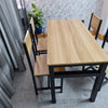 5 Piece Dining Table and Chairs Set Wooden Space with Metal Frame Kitchen UKED