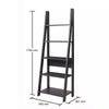 Corner Computer Desk With Shelves Black Home Office Ladder Bookcase Workstation