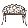 Cast Aluminum Rose Garden Chair 38.5 Inch Outdoor Patio Furniture Leisure Seat