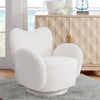 Teddy Velvet Single Swivel Cuddle Chair Accent Armchair Padded Seat Leisure Sofa