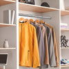 72-120cm Extendable Stainless Steel Wardrobe Rail/Wall Airer Clothes Drying Rack