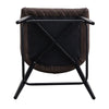 2pcs Brown Bar Stools Faux Leather Diamond Seat Breakfast Stool Kitchen