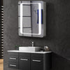 Wall Mounted LED Bathroom Mirror Cabinet w/ Storage/Shaver Socket/Demister