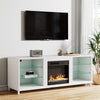 Electric Fire Insert Media TV Stand Entertainment Center Console Table&Fireplace