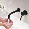 Bathroom Brass Black Concealed Basin Mixer Taps Sink Faucet 360°Swivel Spout