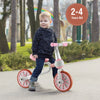 4-in-1 Kids Tricycle Adjustable Toddler Balance Bike w/ Removable Pedals Pink