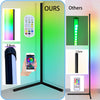 Tall Slim Music Sync RGB LED Corner Floor Lamp Neon Lights Bar Party Wall Light