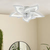 Modern Ceiling Fan with Smart LED Light Remote Control 6 Speeds 3 Color Dimmable