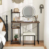 Study Writing Desk 100cm Home Office Computer Desk w/storage-Coffee