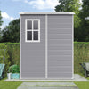 Plastic Garden Storage Shed Outdoor Storage House Tool Sheds 5x4 FT ,Grey