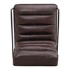 Mid-Century Modern Upholstered Distressed PU Leather Armchair Chair w/Metal Base