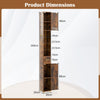 Narrow Storage Organizer 180 cm Tall Bathroom Cabinet w/ 3 Doors-