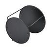 Round Sofa Side Tea Table & Linen Ottoman Footstool Under Desk Chair Living Room
