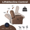 Oversize Electric Power Lift Riser Recliner Chair Massage Heat Armchair Brown PU