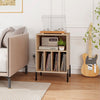 Record Player Stand Turntable Stand Vinyl Record Holder w/Charging Station