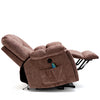 Electric Power Massage Lift Cinema Recliner Velvet Riser Heated Chair Sofa Brown