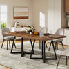 Square Dining Table for 4 People, 31.5'' Small Dining Room Table with Metal Base