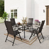 High Back Garden Outdoor Chair 7 Comfortable Positions Rattan Folding Chairs
