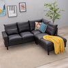 L-Shaped Corner Sofa, Sectional Couch with Built-in USB Port Chaise