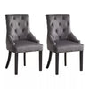 1/2/4/6 Dining Chairs Armchair High Back Linen/Velvet Upholstered Wood Legs Home