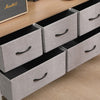5 Drawers Chest of Drawers with Wood Tabletop Fabric Drawers for Bedroom