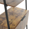 Freestanding Bookshelf Cabinet Industrial Wood Storage Display Shelf Cupboard