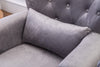 Vintage Upholstered Velvet Deep Button Armchair Fireside Chair Sofa Lounge Seat