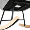 Teddy Fleece Relax Rocking Chair Modern Accent Chair with Wood Legs Living Room