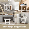 Shower Bench Waterproof Bath Spa Shower Stool w/ Shelf & Non-slip Foot Pads
