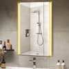 Rectangular White Bathroom Mirror 3 Colors LED Lights Wall Mounted Dimmable IP44