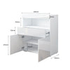 LED Sideboard 2 Doors Buffet Drawer Storage Cabinet Cupboard High Gloss Front