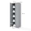 Modern Utility Storage Organizer Double Door Tall Storage Cabinet-Grey